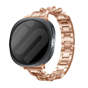 Samsung Galaxy Watch 8 - 44mm steel chain band (rosé goud)