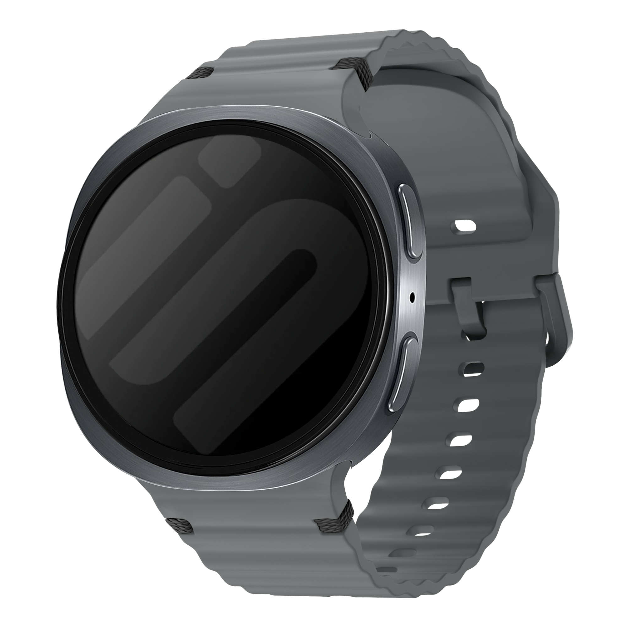 Samsung Galaxy Watch 8 Classic Wave Silicone Strap (Dark Grey)