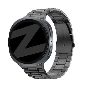 Bandz Samsung Galaxy Watch 8 - 44mm stalen band 'Deluxe' (zwart)