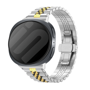 Samsung Galaxy Watch 8 - 44mm Jubilee stalen band (zilver/goud)