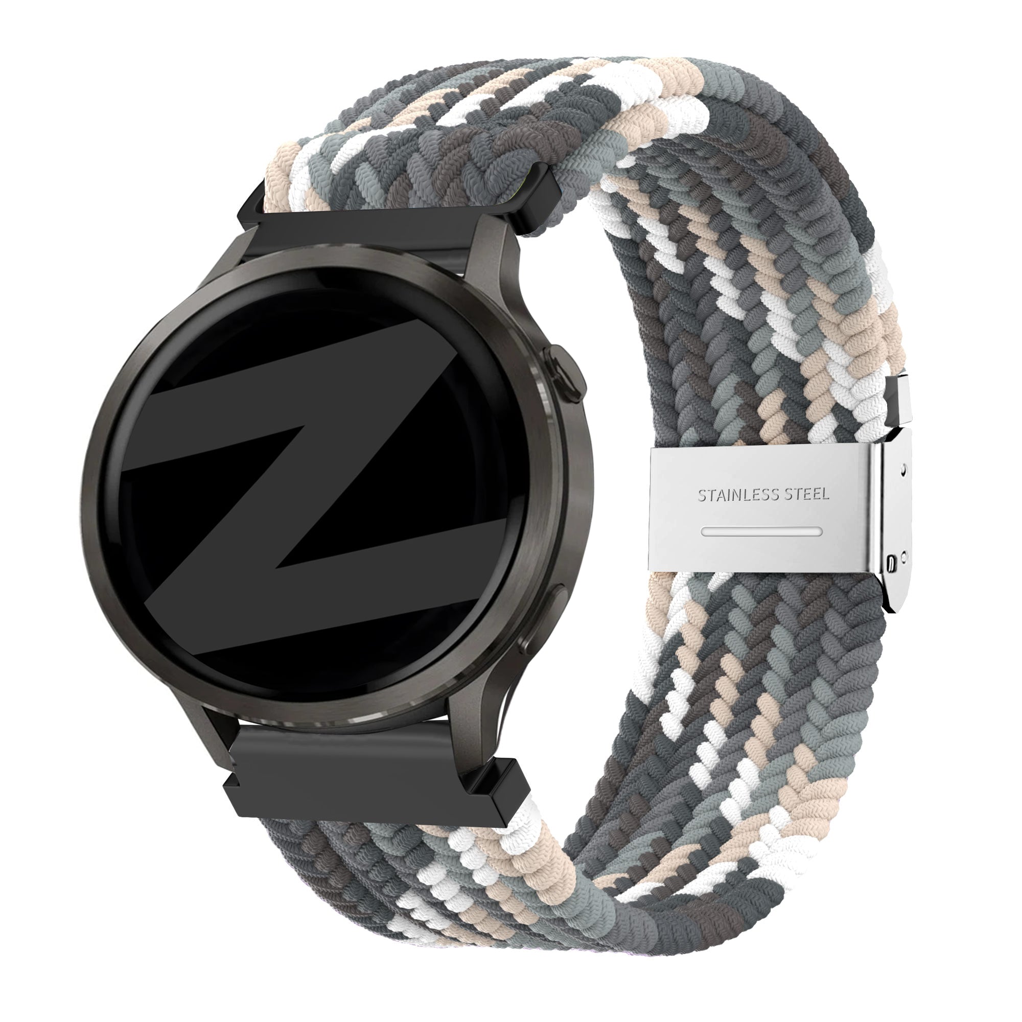 Bandz Garmin Bounce 2 gevlochten nylon band (leisteen)