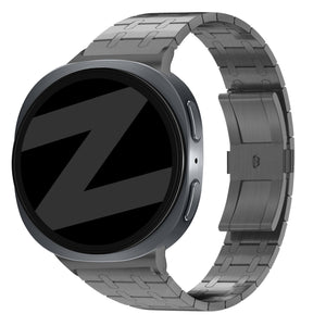 Bandz Samsung Galaxy Watch 8 - 44mm stalen band 'Royal' (zwart)
