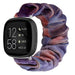 Fitbit Versa 3 scrunchie bandje (blauw/roze)