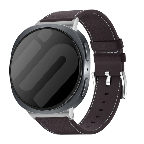 Samsung Galaxy Watch 8 Classic Leather Grain Strap (Coffee Brown)