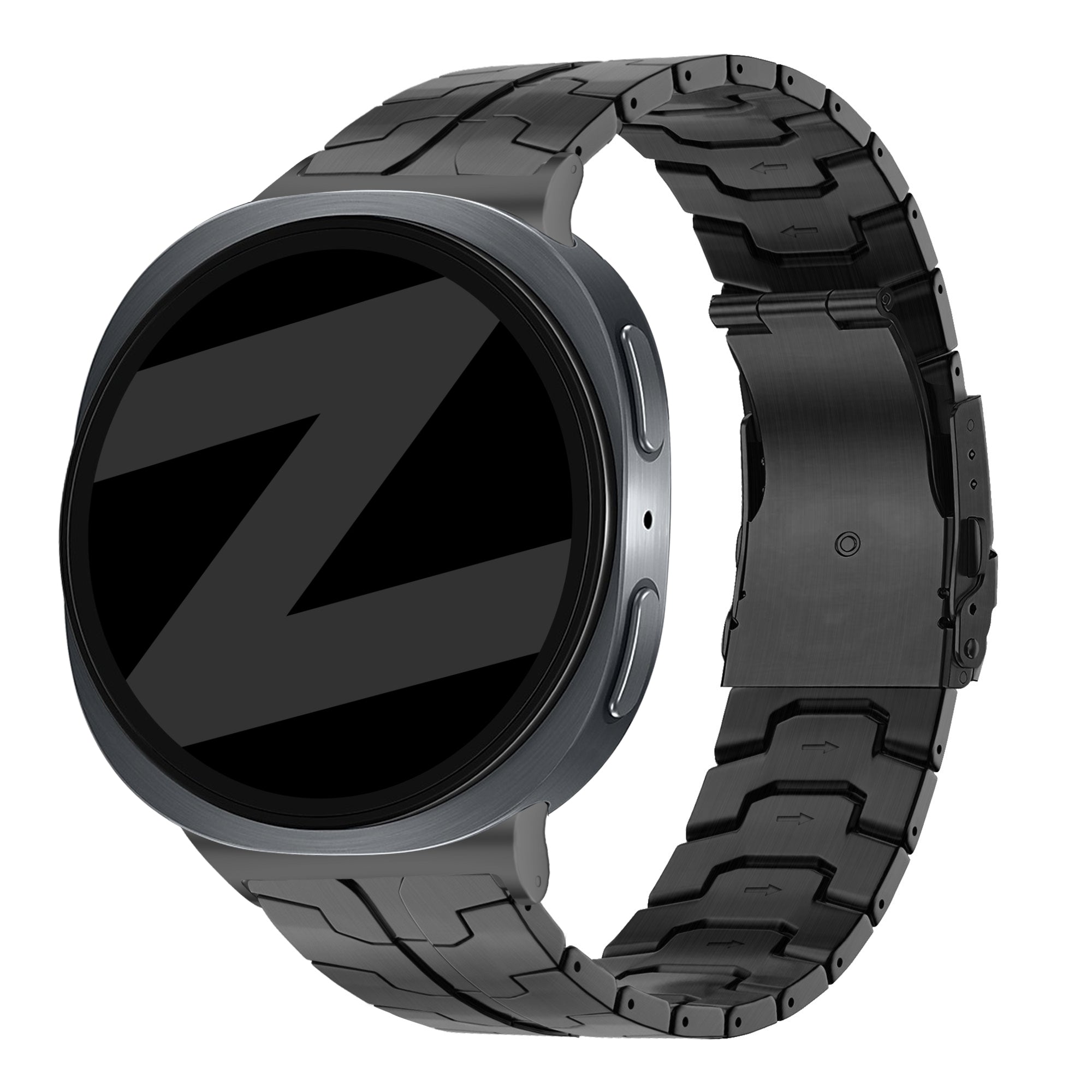 Bandz Samsung Galaxy Watch 8 - 44mm titanium band 'Iron' (zwart)