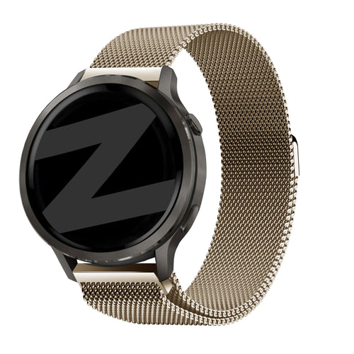Bandz Garmin Venu 4 - 41mm Milanese loop band (vintage goud)