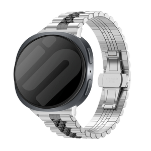 Samsung Galaxy Watch 8 - 44mm Jubilee stalen band (zilver/zwart)