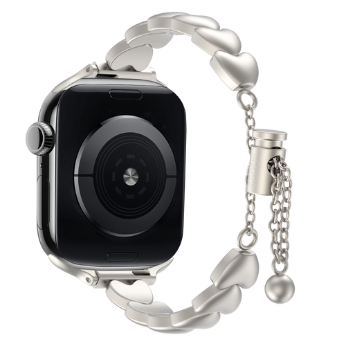 xoxo Wildhearts Apple Watch stalen bandje 'hearts' (sterrenlicht)