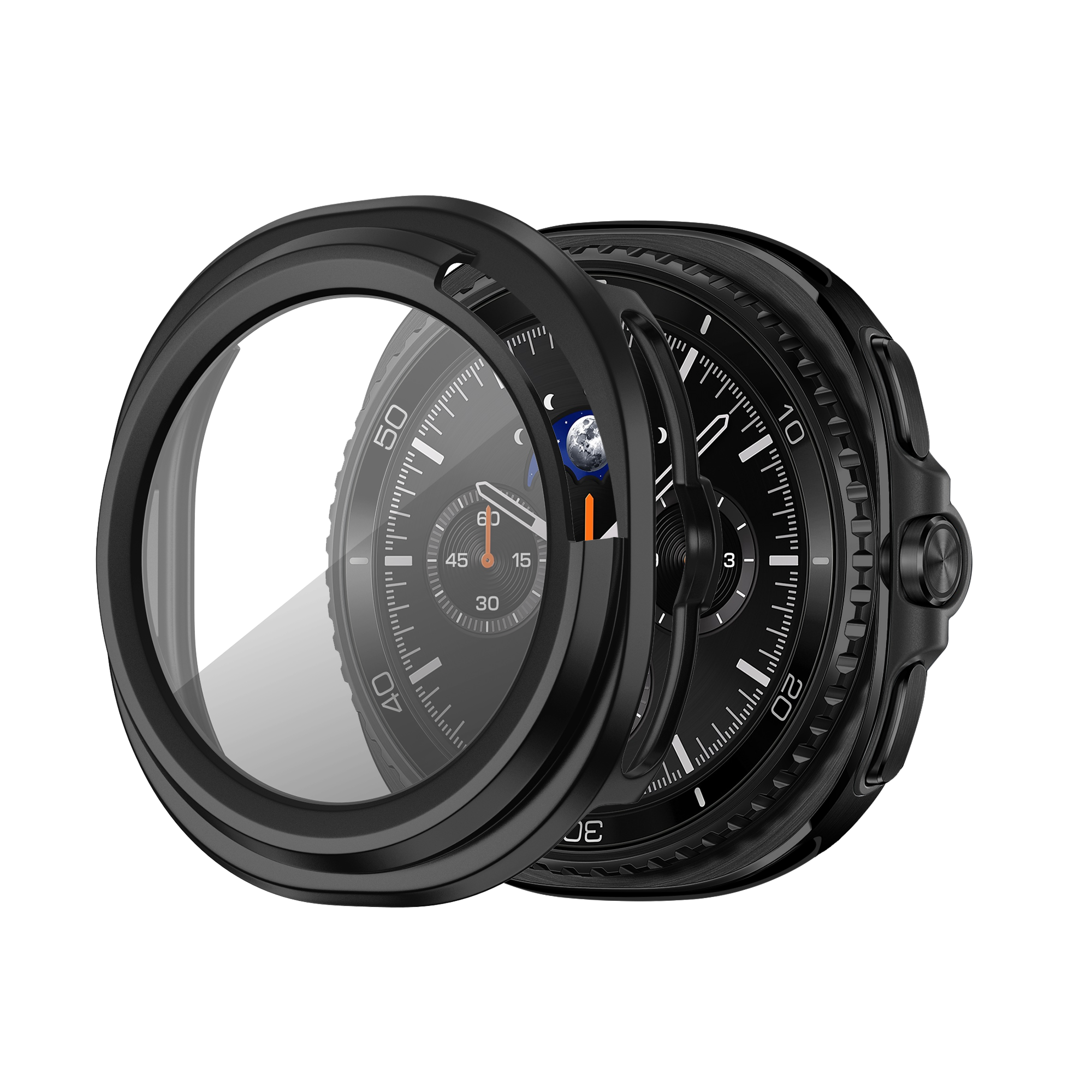 Bandz Samsung Galaxy Watch 8 Classic PC hoesje met glas (zwart)