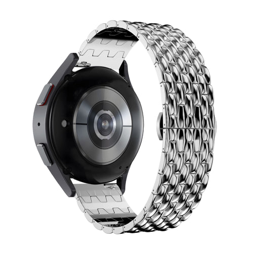 Bandz Coros Pace 2 stalen band 'Dragon' (zilver)