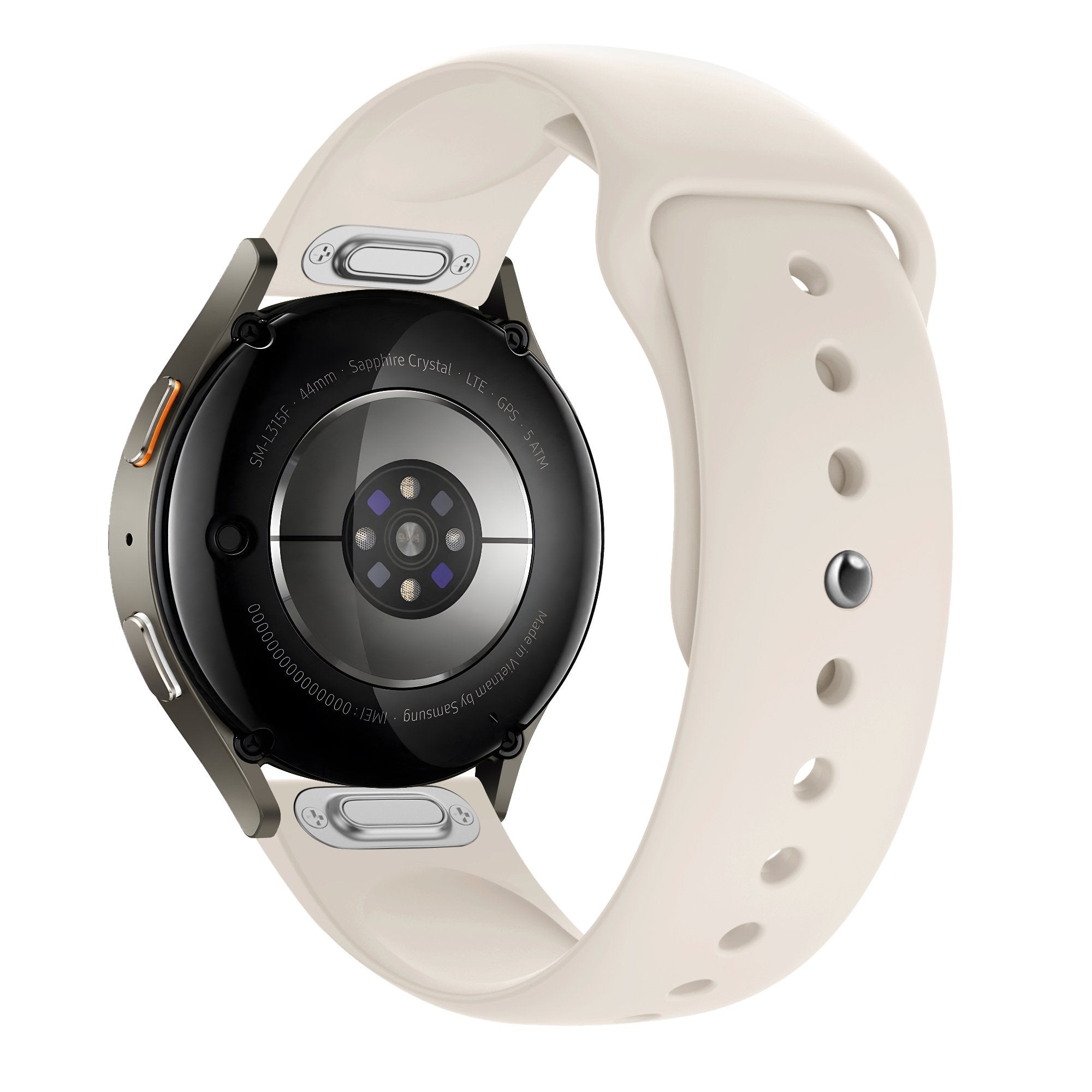 Bandz Samsung Galaxy Watch 4 Classic 46mm sport band 'Easy fit' (sterrenlicht light)