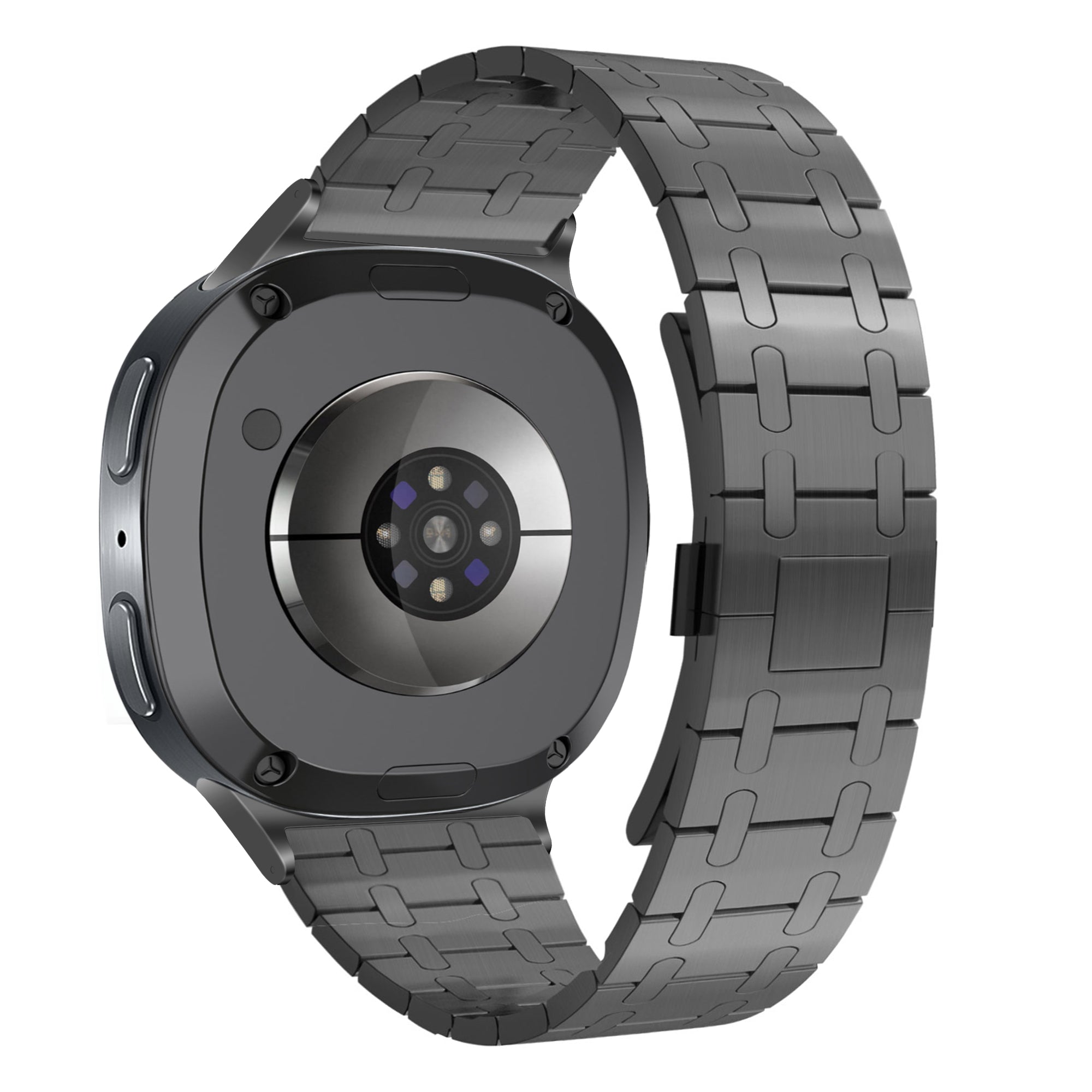 Bandz Samsung Galaxy Watch 8 Classic stalen band 'Royal' (zwart)