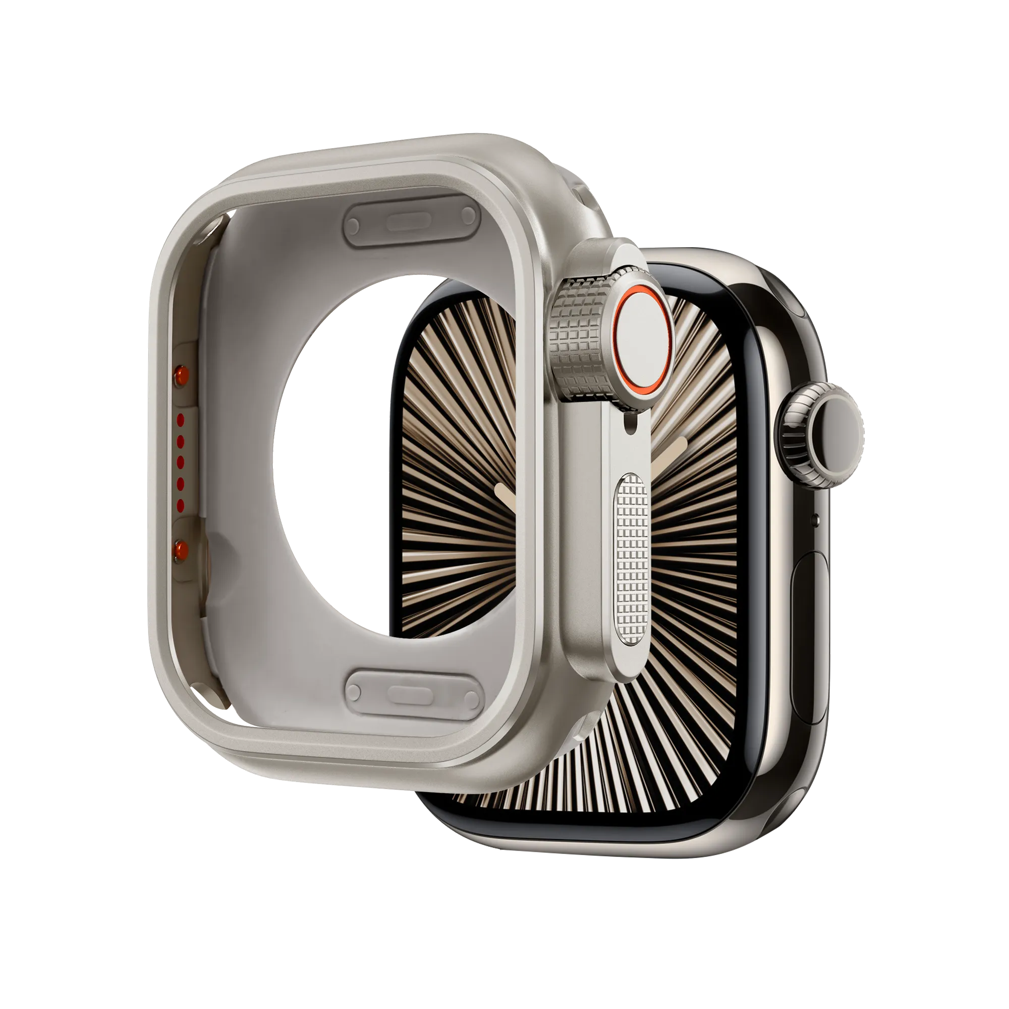 Bandz Apple Watch metalen hoesje (titanium)