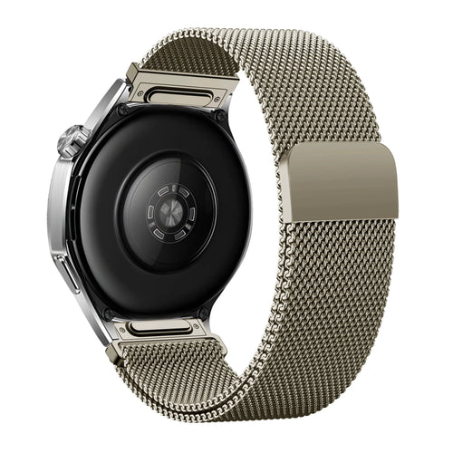 Bandz Huawei Watch 3 (Pro) 'One push' Milanese band (titanium)