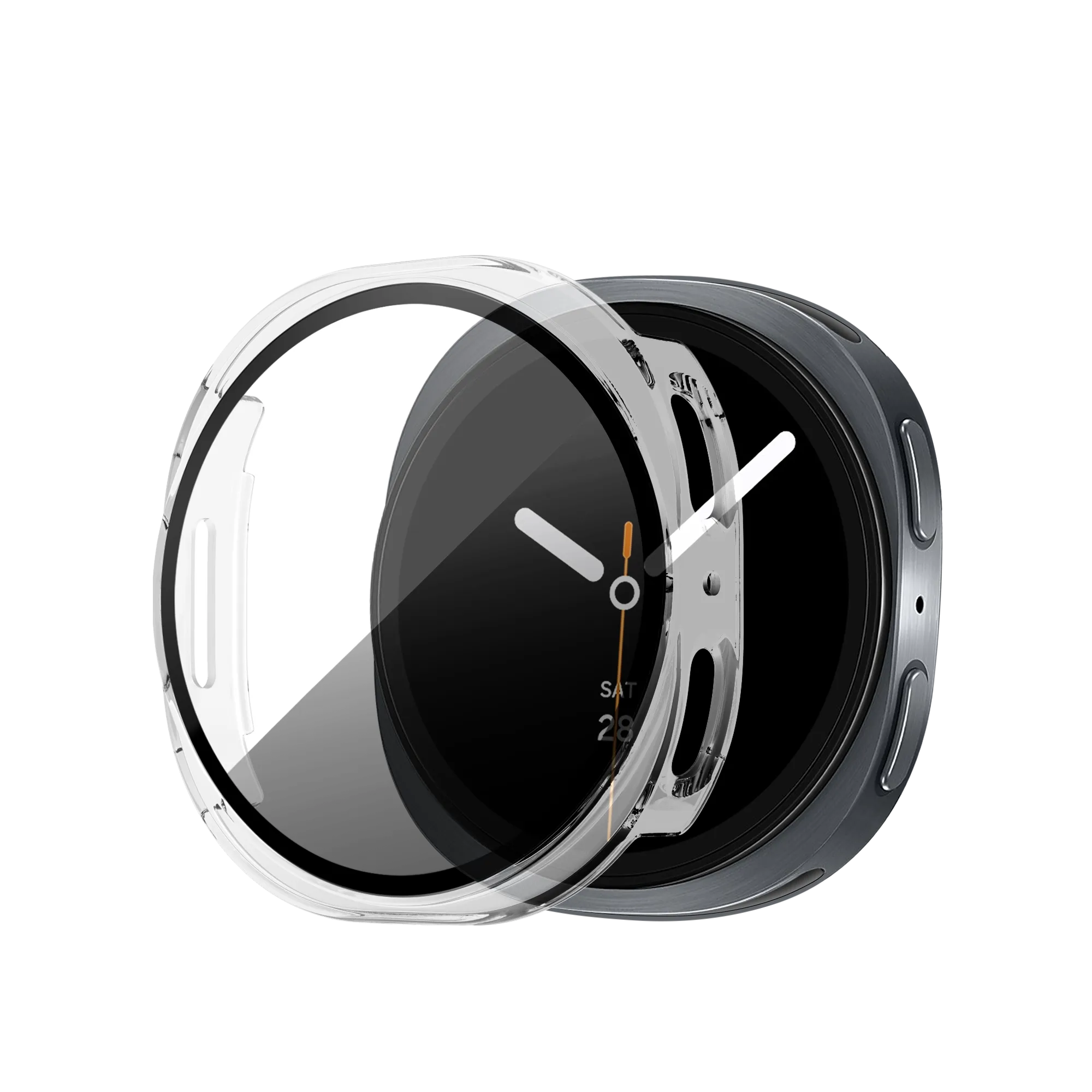 Bandz Samsung Galaxy Watch 8 - 40mm PC hoesje met glas (transparant)
