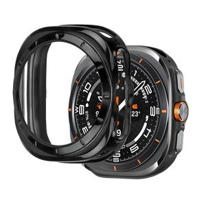 Bandz Samsung Galaxy Watch Ultra gegalvaniseerd TPU hoesje (zwart)