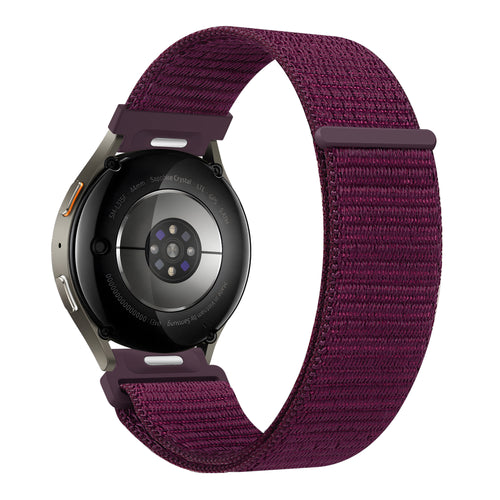 Bandz Samsung Galaxy Watch 7 - 44mm nylon band 'Easy fit' (plum)