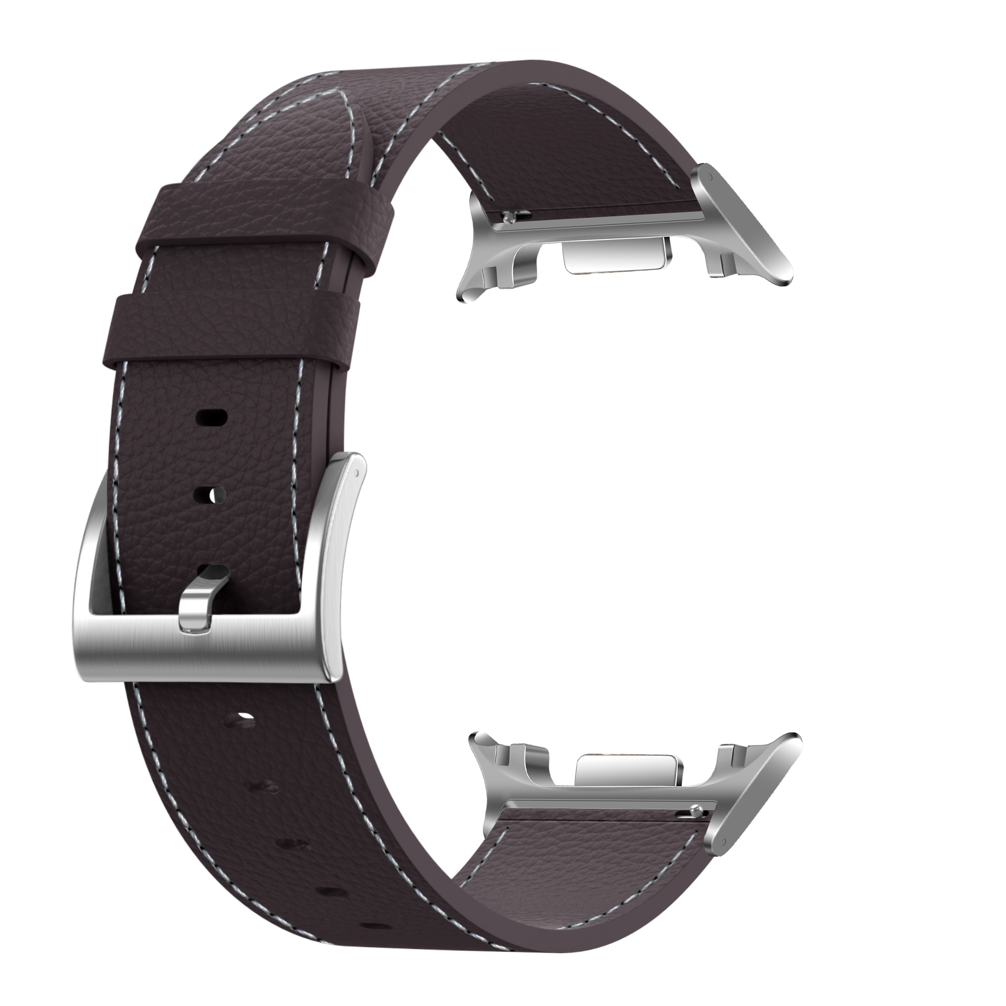 Samsung Galaxy Watch 8 Classic leren grain band (koffiebruin)