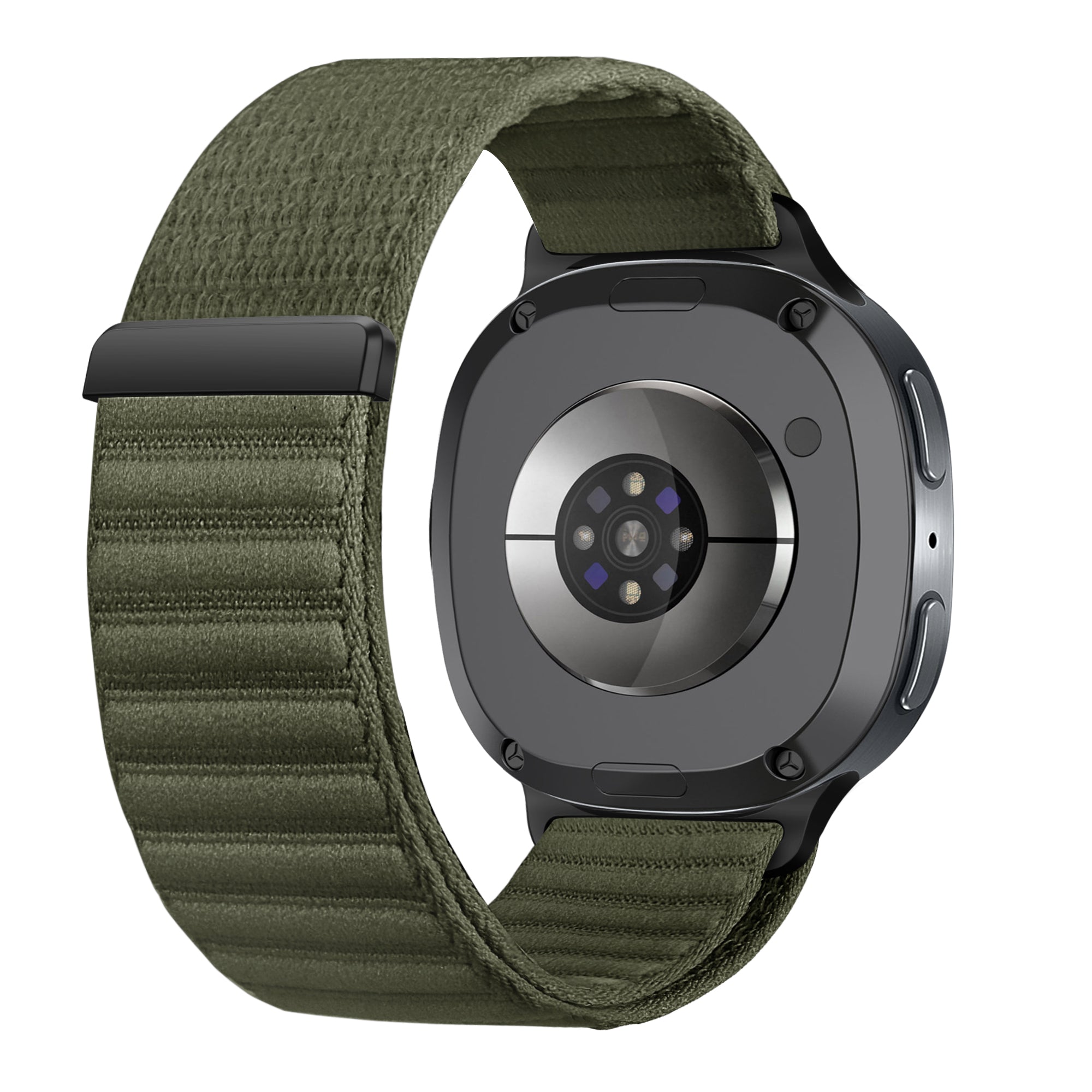  Samsung Galaxy Watch 8 Classic wave nylon bandje (donkergroen)