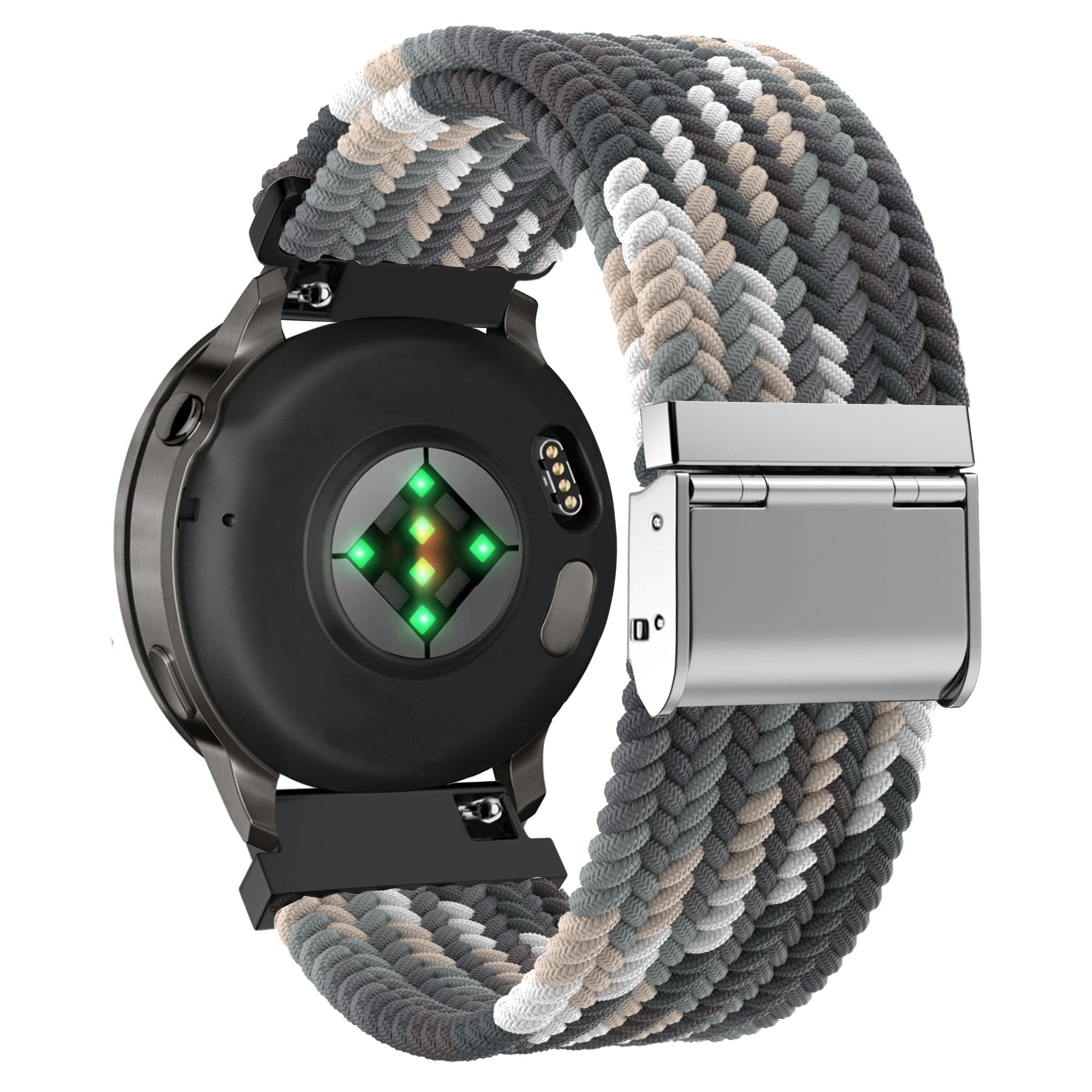 Bandz Garmin Bounce 2 gevlochten nylon band (leisteen)