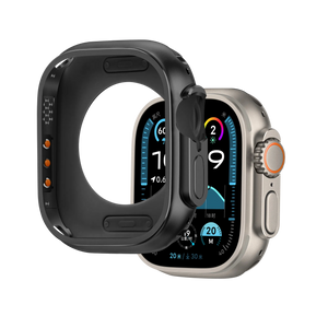 Bandz Apple Watch Ultra - 49mm metalen hoesje (zwart)