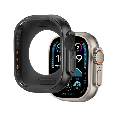 Bandz Apple Watch Ultra - 49mm metalen hoesje (zwart)