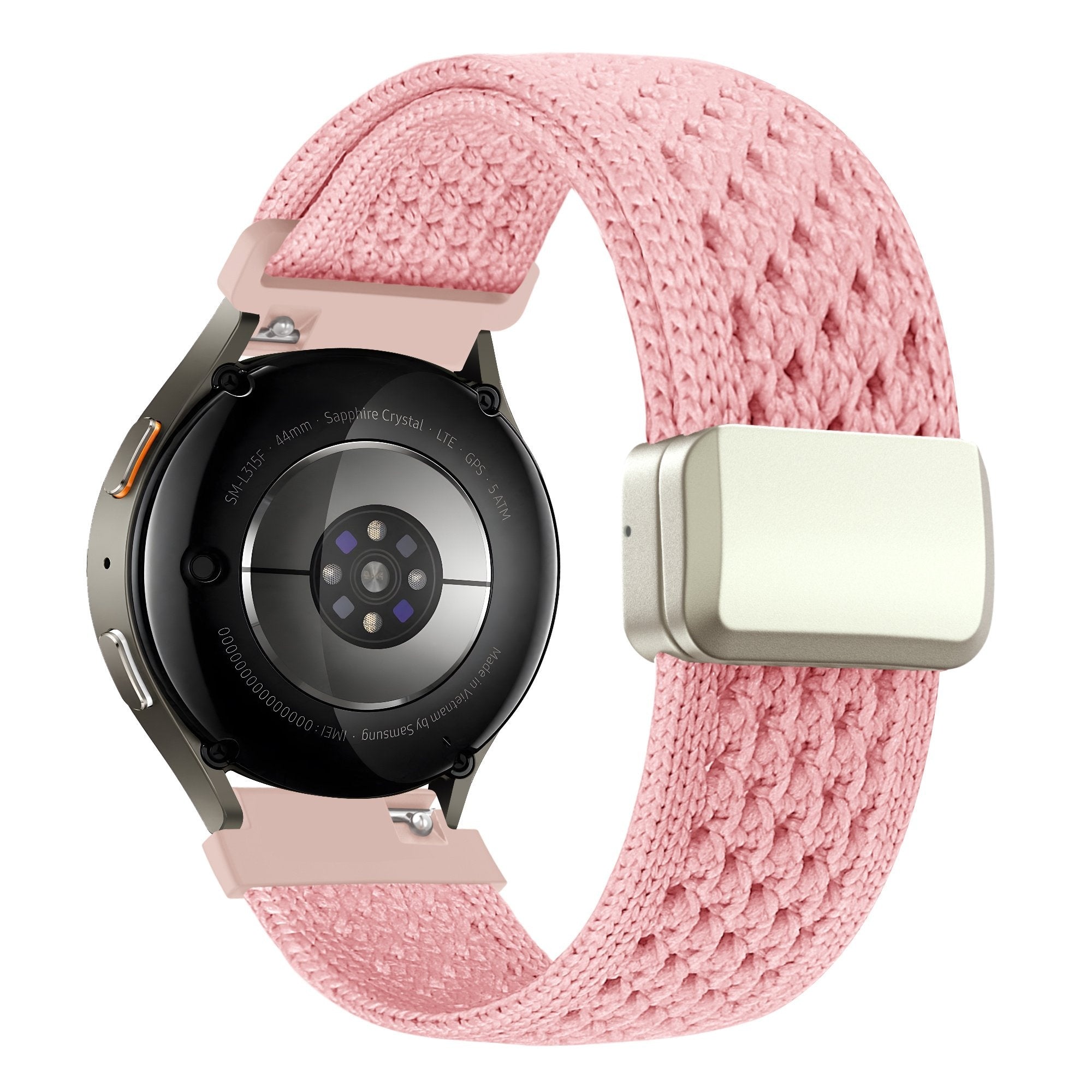 Bandz Samsung Galaxy Watch 42mm vintage nylon band (roze)