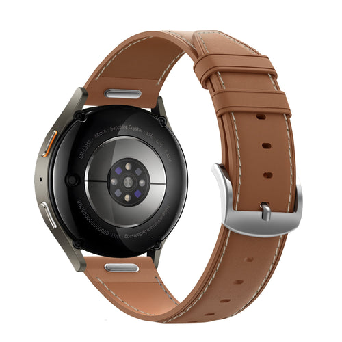 Bandz Oppo Watch X2 lederen band 'Easy fit' (bruin)