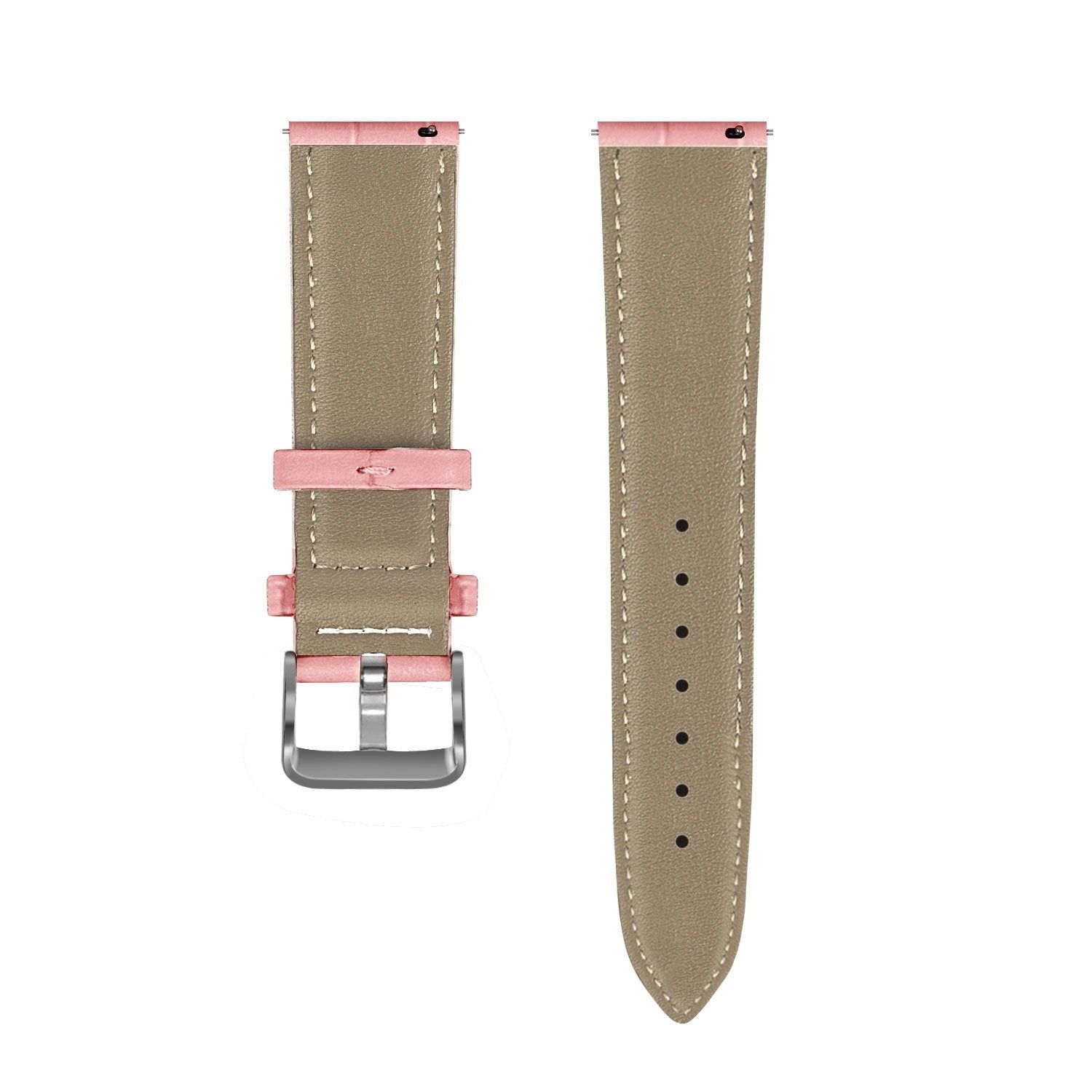 Withings Steel HR Sport leather crocodile grain bandje (zand roze)