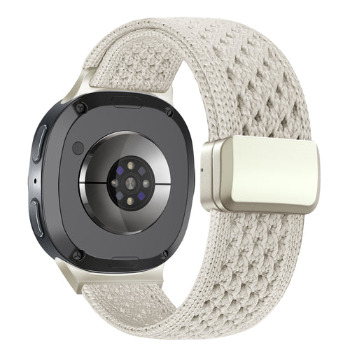 Bandz Samsung Galaxy Watch 8 - 44mm vintage nylon bandje (sterrenlicht)