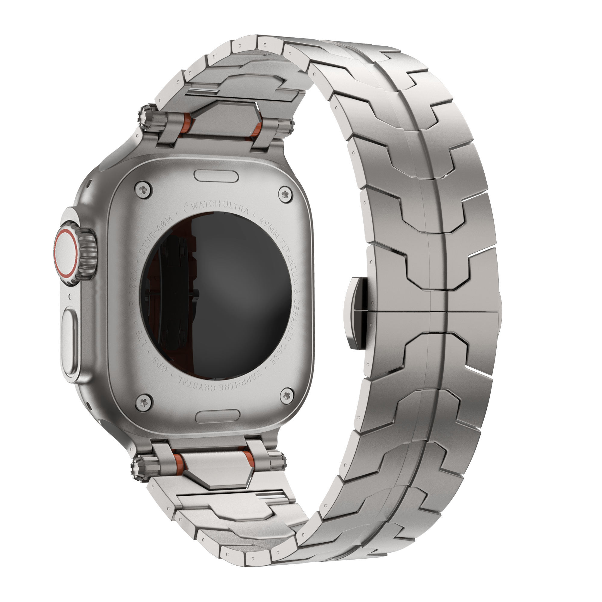 Bandz Apple Watch Metal Grain Strap 'Deluxe' (Titanium)