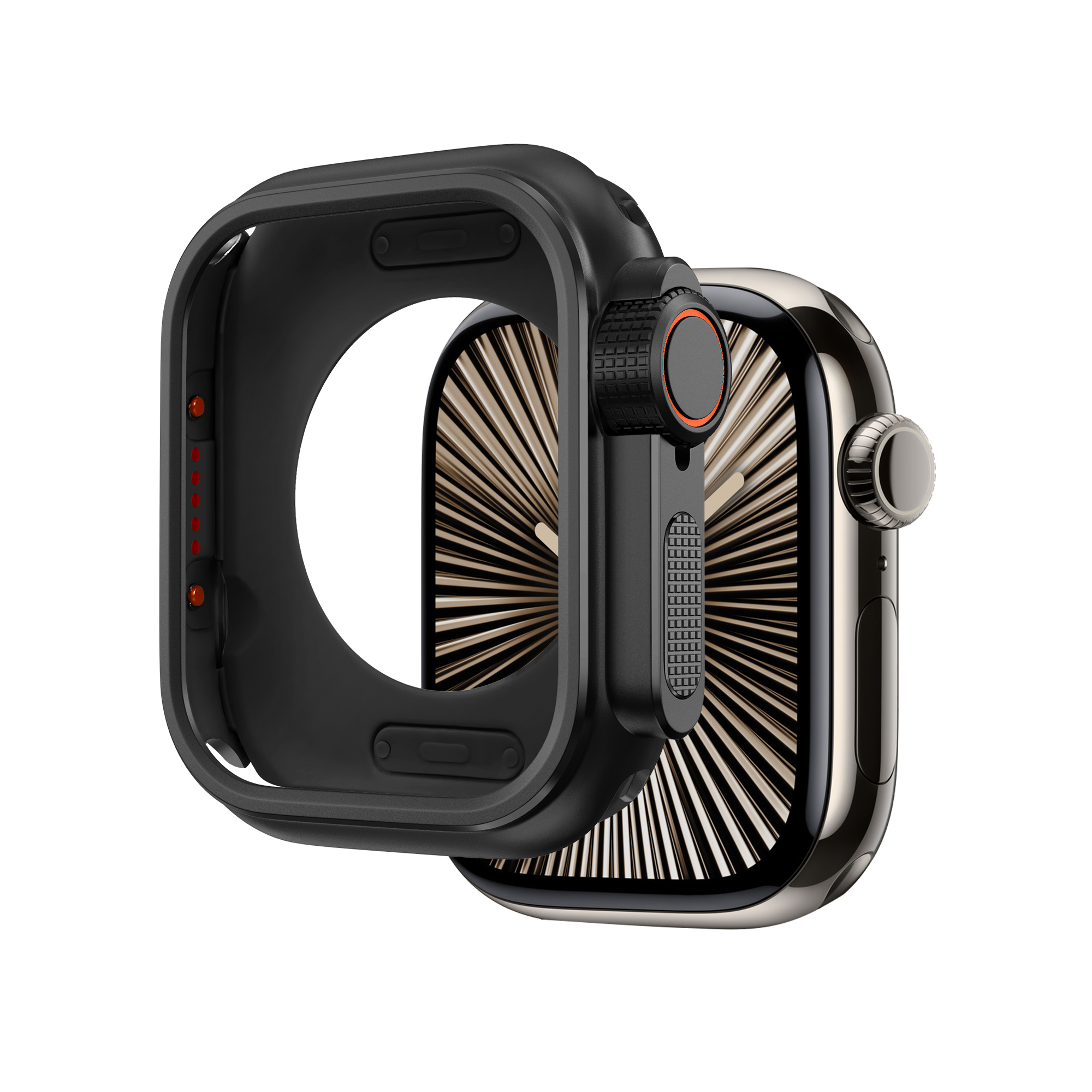 Bandz Apple Watch 10 - 46mm metalen hoesje (zwart)