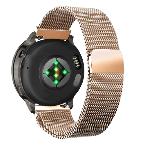 Bandz Garmin Venu 4 - 41mm Milanese loop band (rosé goud)