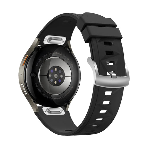 Bandz Fossil Gen 5e - 42mm siliconen band 'Easy fit' (zwart) 