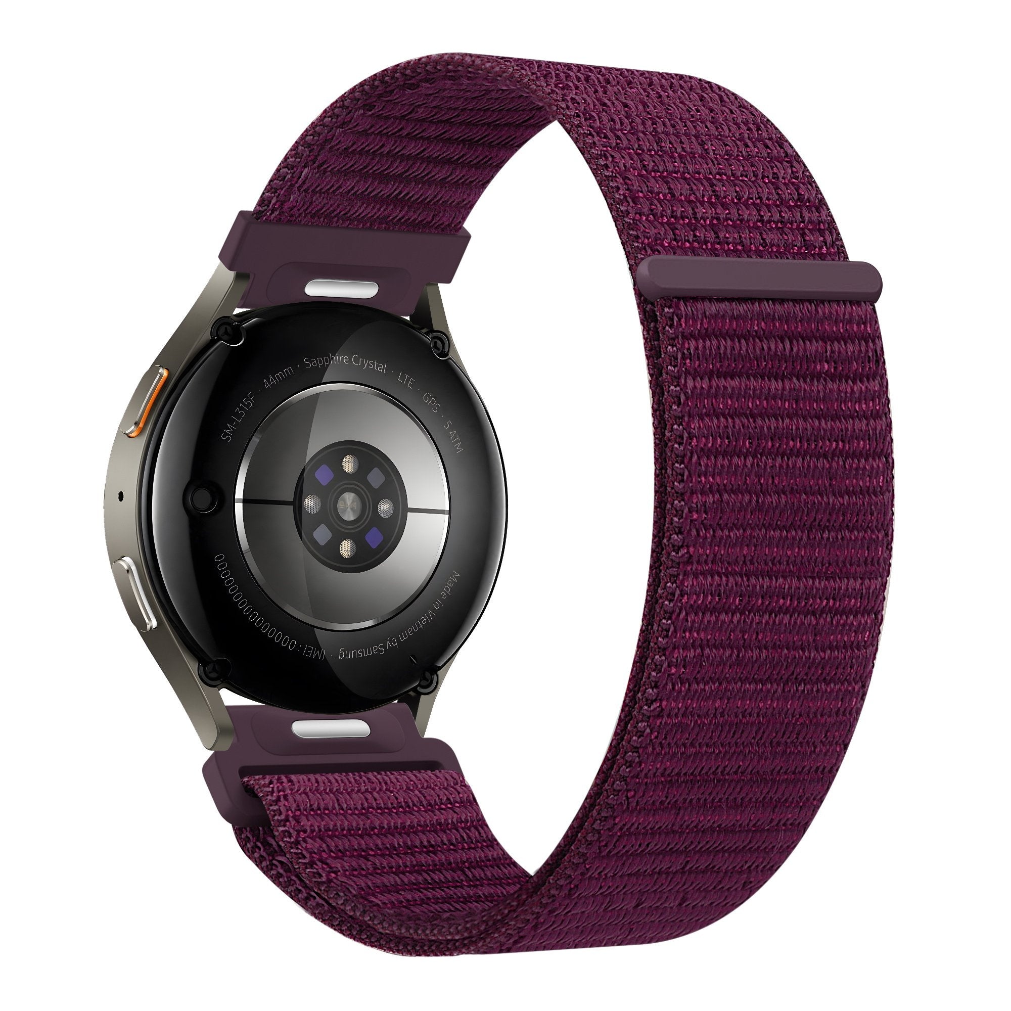 Bandz Samsung Galaxy Watch Active nylon band 'Easy fit' (plum)