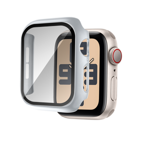 Bandz Apple Watch 10 & 11 PC hoesje met glas (zilver)