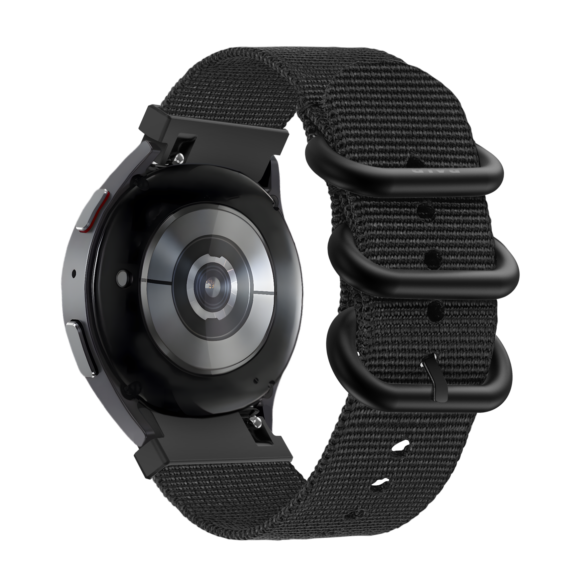 BALR Samsung Galaxy Watch 42mm nylon band met gesp (zwart)