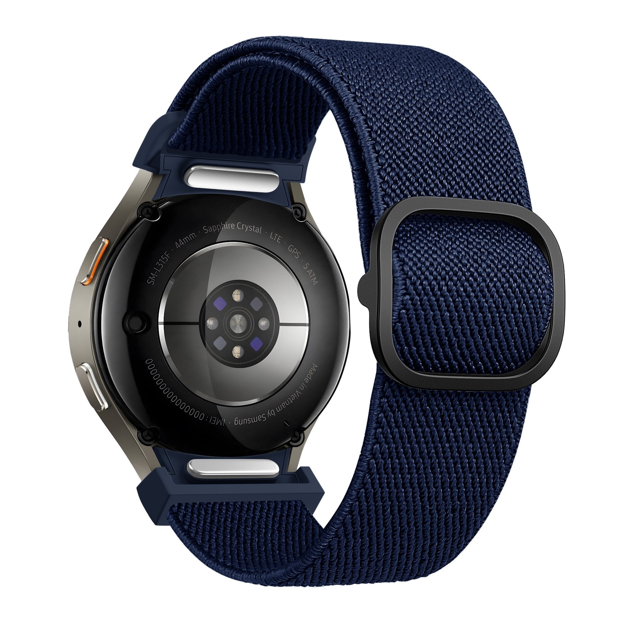 Bandz Samsung Galaxy Watch 5 Pro elastische band 'Easy fit' (donkerblauw)