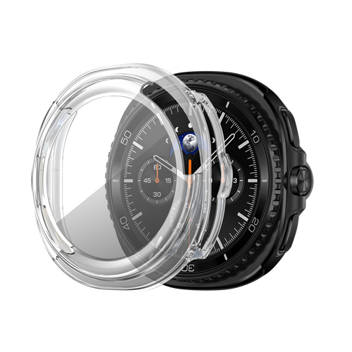 Bandz Samsung Galaxy Watch 8 Classic PC hoesje met glas (transparant)