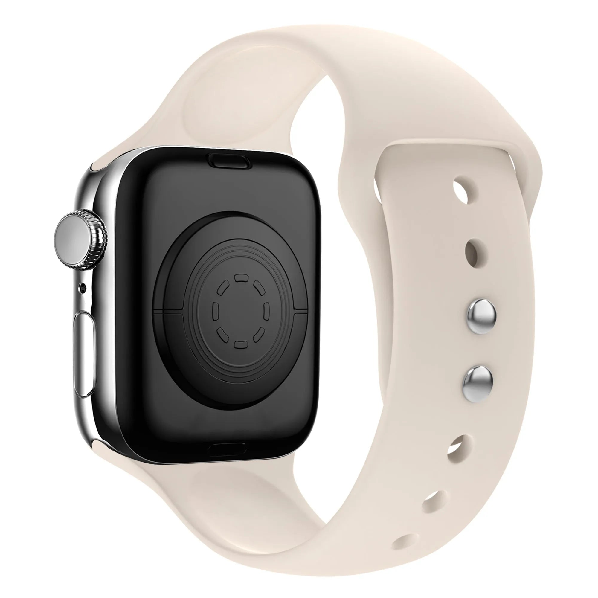 Bandz Apple Watch Dual Snap Silicone Strap (Starlight)