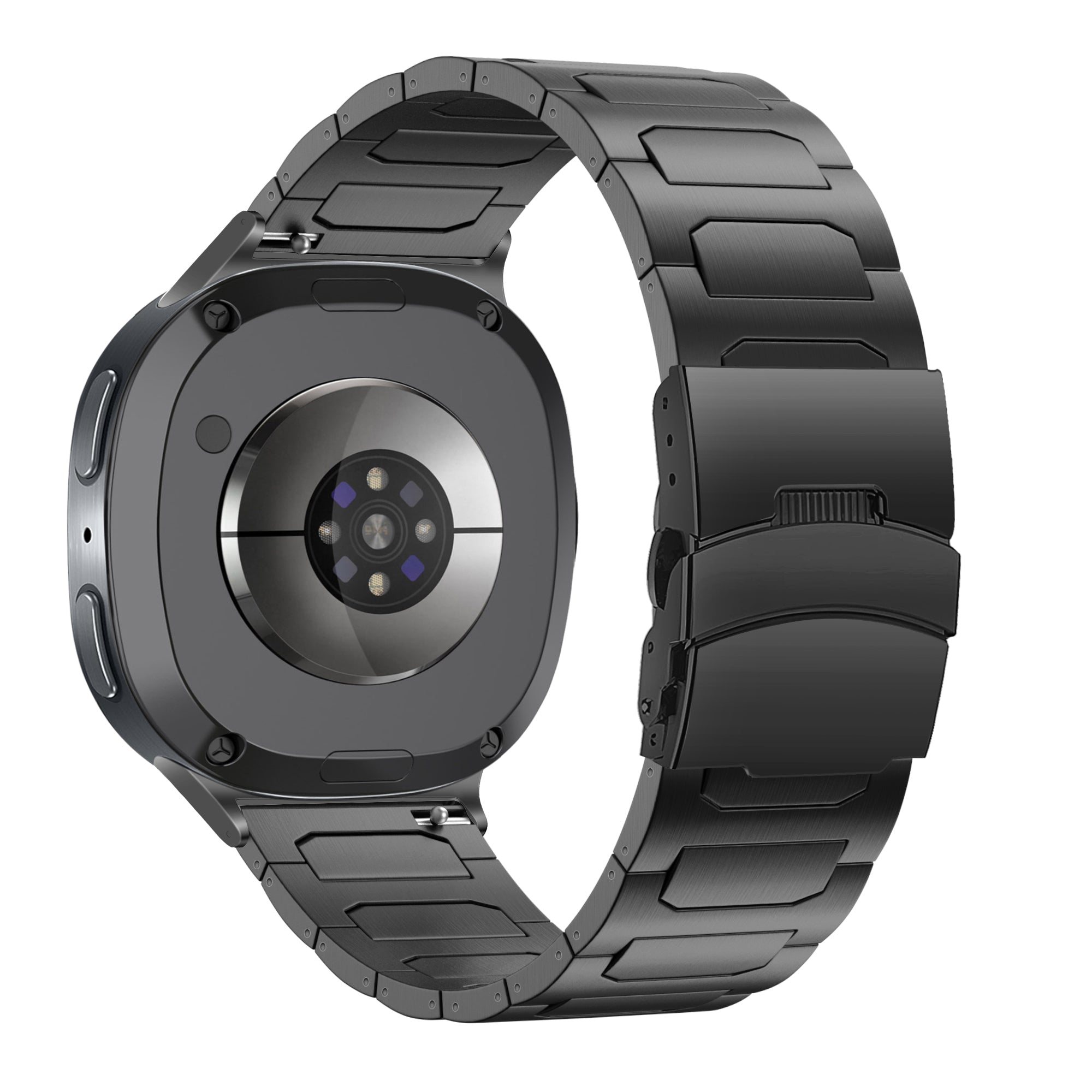 Bandz Samsung Galaxy Watch 8 Classic titanium band 'Deluxe' (zwart)