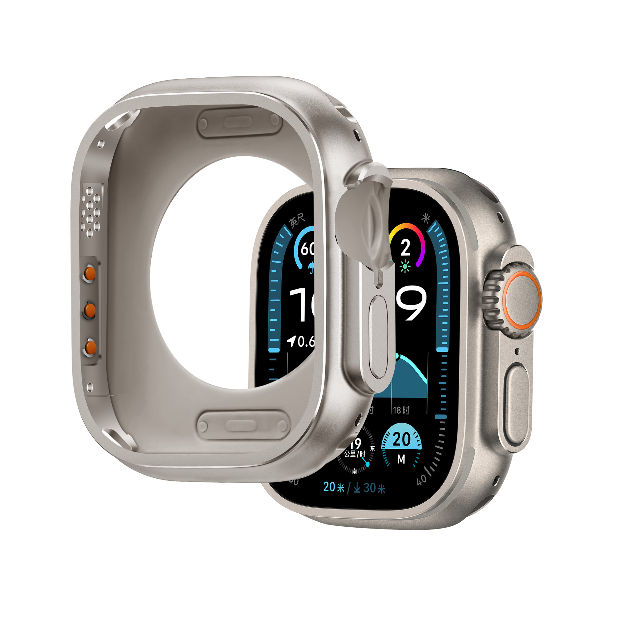 Bandz Apple Watch Ultra - 49mm Metal Case (Titanium)