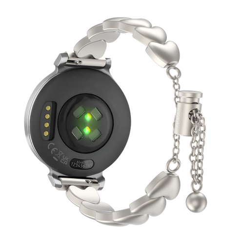 xoxo Wildhearts Garmin Lily 2 stalen bandje 'hearts' (sterrenlicht)