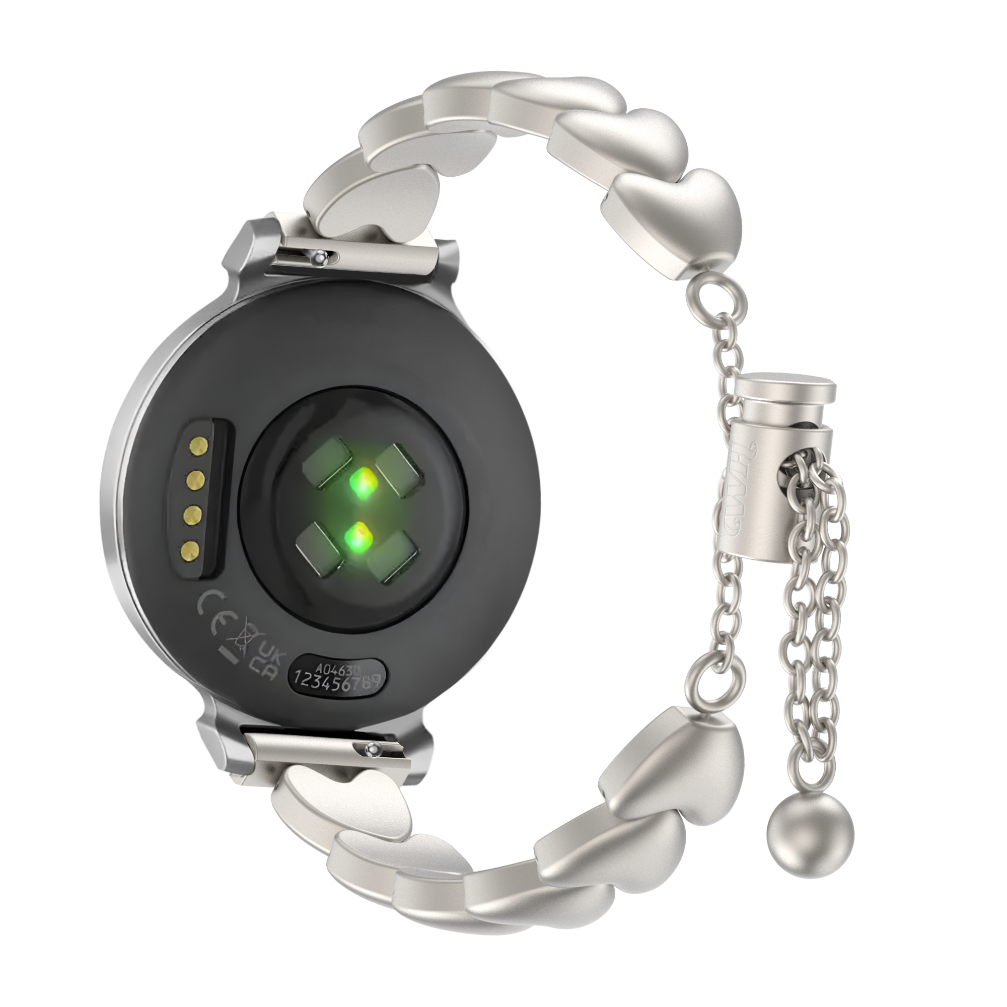xoxo Wildhearts Garmin Lily 2 stalen bandje 'hearts' (sterrenlicht)