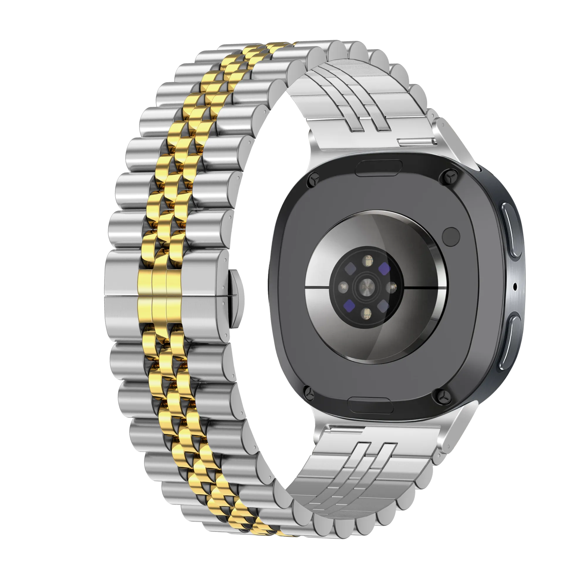Samsung Galaxy Watch 8 - 40mm Jubilee stalen band (zilver/goud)