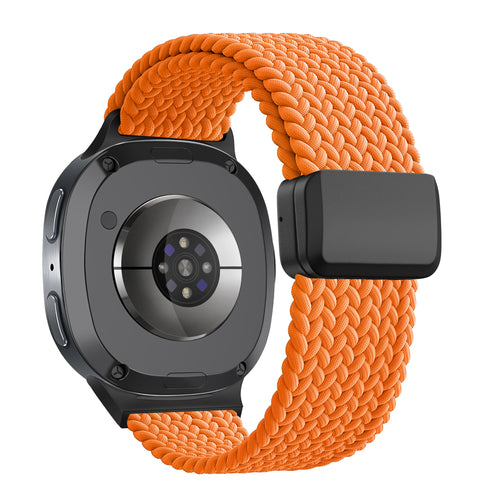 Bandz Samsung Galaxy Watch 8 Classic magnetisch geweven bandje (oranje)