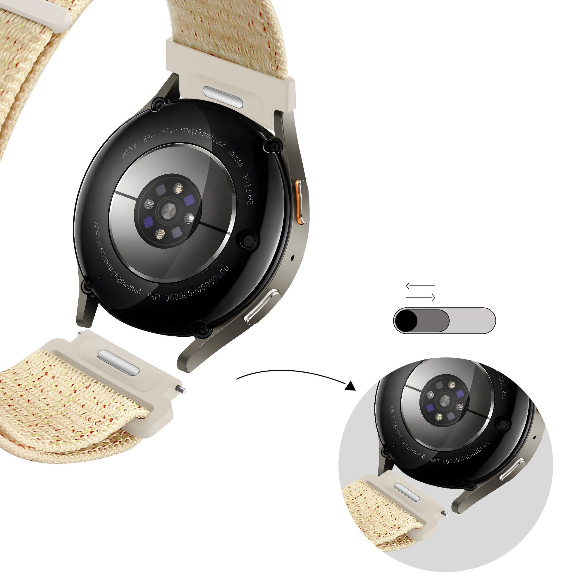 Bandz OnePlus Watch 3 - 43mm nylon band 'Easy fit' (blossom)