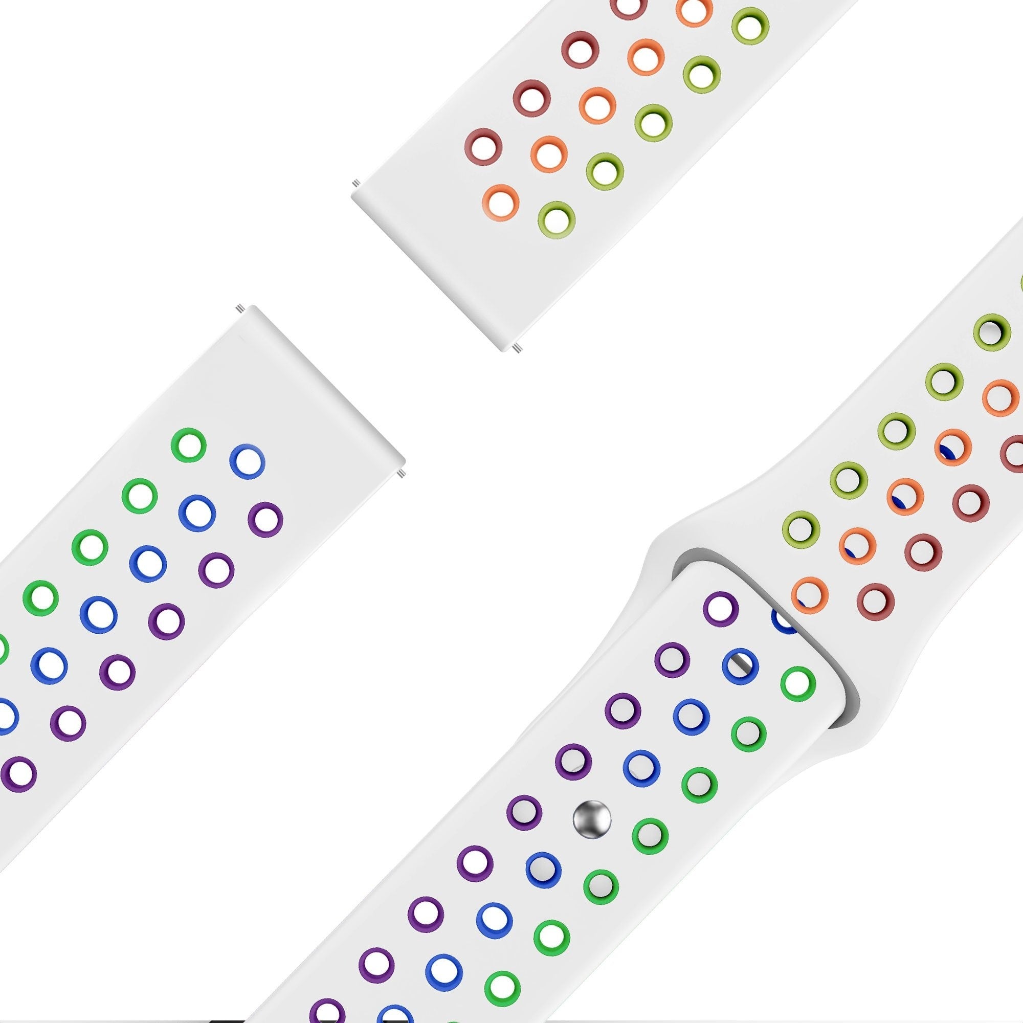 Bandz Coros Apex 2 sport band 'Deluxe' (wit/rainbow)