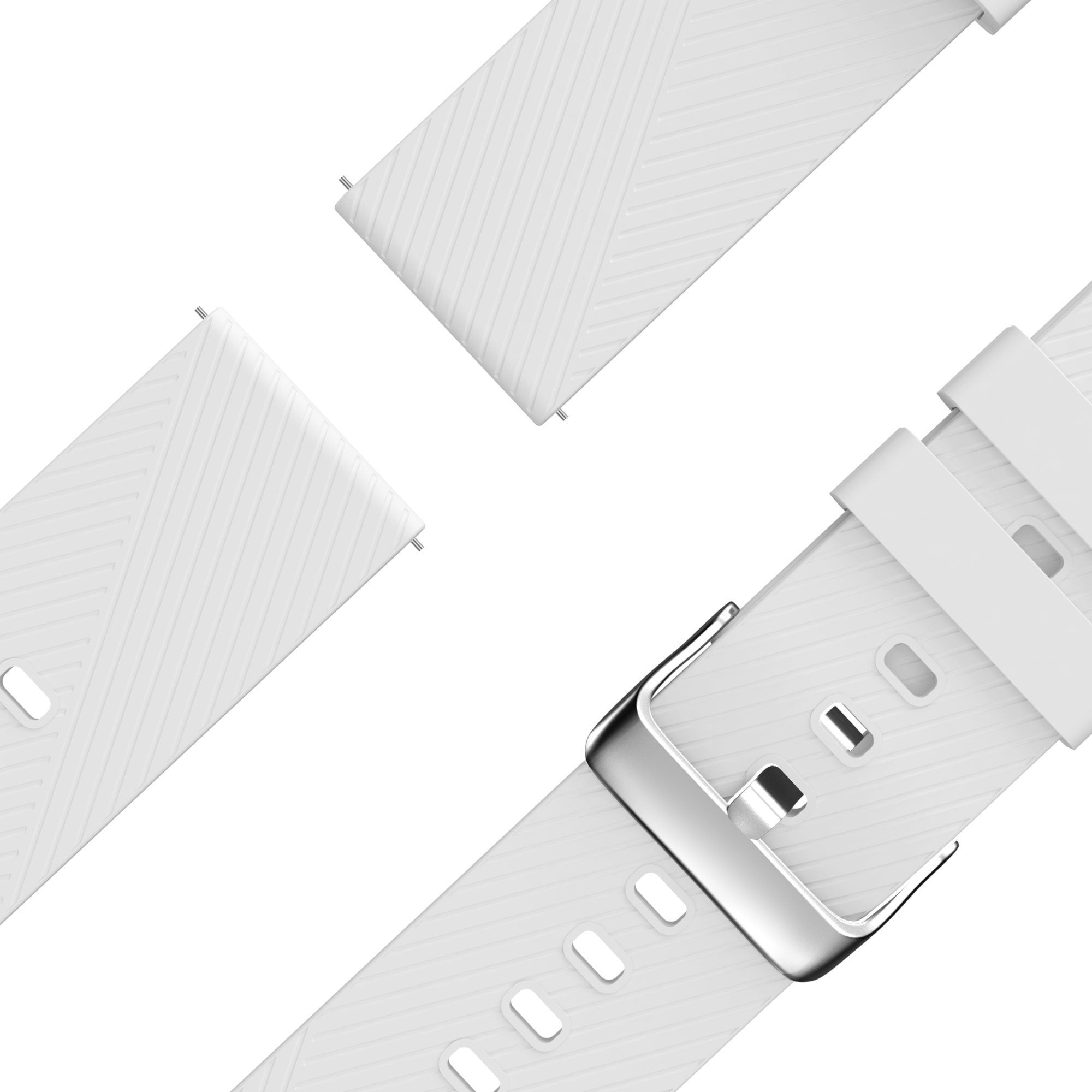 Bandz Realme Watch 3 (Pro) Silicone Bracelet 'Deluxe' (White)