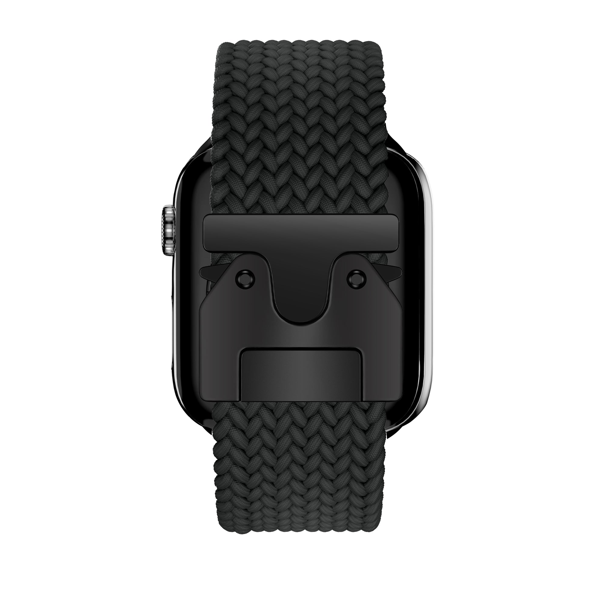 Bandz Apple Watch gevlochten nylon band met P-buckle (zwart)